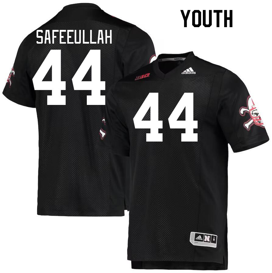 Youth #44 Syncere Safeeullah Nebraska Cornhuskers College Football Jerseys Stitched Sale-Black - Click Image to Close